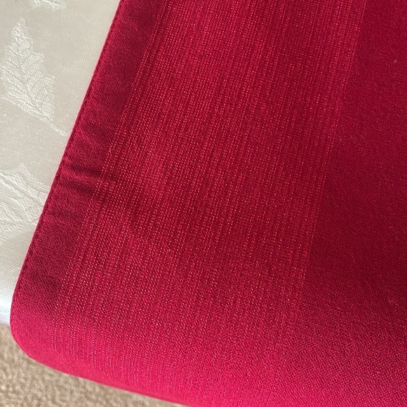 Elegant Red Table Runner. 
Fully Lined. 88” x  19” - Picture 2 of 6